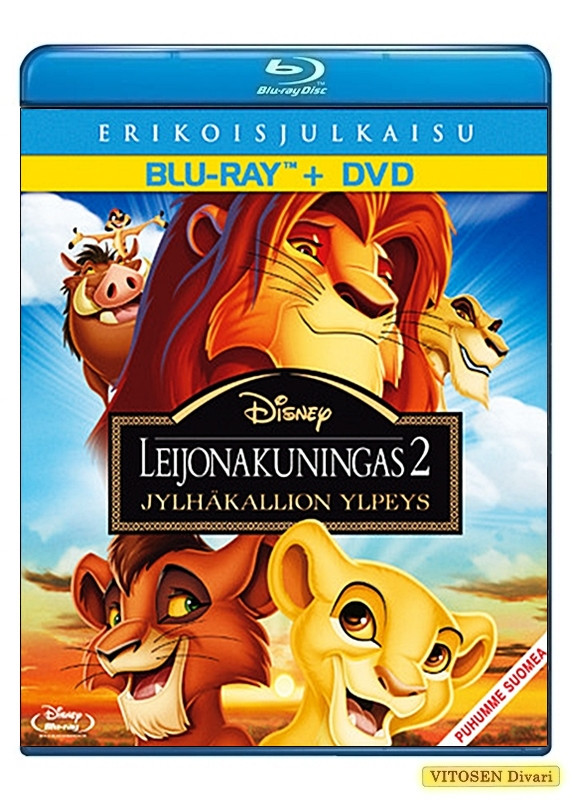 Leijonakuningas 2 - Jylhäkallion ylpeys (Blu-ray+DVD)